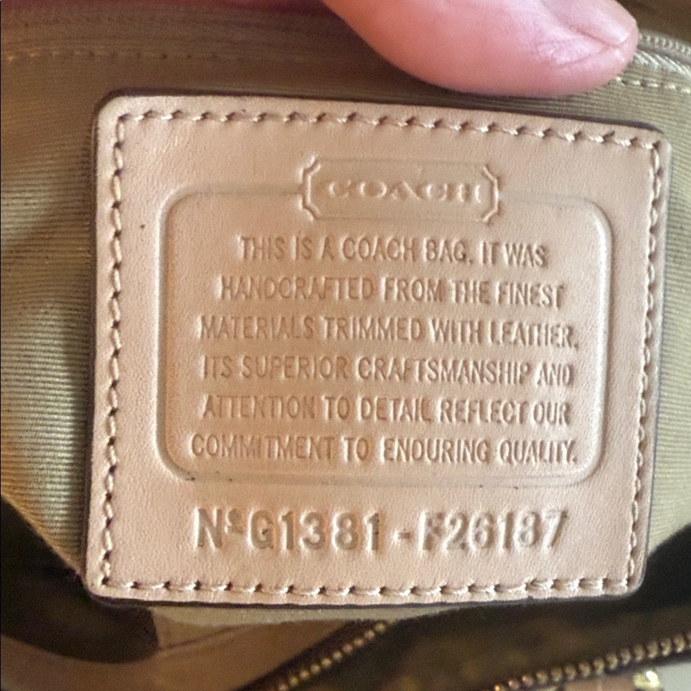 Coach Brown and Tan Shoulder Bag - Picture 9 of 9